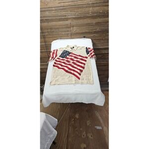 Cotton Traders Sport Mens XL American Flag Declaration of Independence Shirt